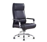 P9IDEDFH Household Computer Chair Reclining Leather Lifting Steel Feet Executive Office Chair Ergonomic Conference Chair (Color : Black-b)