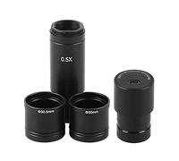 P9IDEDFH Industrial Camera 5.0MP HD USB Digital Electronic Eyepiece C-Mount Video Camera+2/PCS Ring +0.5X C Mount Lens for Biological Stereo Microscope Microscope Camera