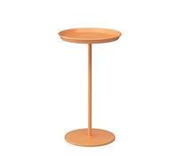 P9IDEDFH Mesa auxiliar de metal para sofá, mesa redonda pequeña, mesita de noche móvil, mesa de té pequeña, sala de estar (color: un color, tamaño: 30 x 54 cm) (naranja 30 x 54 cm)