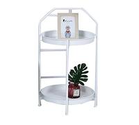 P9IDEDFH Mesa de centro industrial anidable con extremo apilable, mesita de noche resistente y fácil de montar, muebles decorativos con aspecto de madera con metal e (color: B)