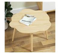 P9IDEDFH Mesa de centro pequeña de madera maciza irregular para dormitorio, mesa de comedor redonda para el hogar (color: D, tamaño: 60 x 20 m) (color madera 60 x 32 cm)