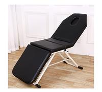 P9IDEDFH Mesa de masaje plegable, sofá de masaje, mesa plegable, cama, spa, tatuaje, salón de belleza, mesa de masaje de 4 secciones (color: negro, tamaño: 182 x 60 x 61 cm) (profundidad 182 x 60 x 61