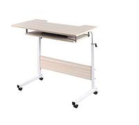 P9IDEDFH Mesa plegable de madera maciza, mesa plegable, mesa de jardín, mesa de comedor, altura ajustable, mesa de escritorio, sofá, cama portátil, soporte para PC