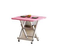 P9IDEDFH Mesa plegable para el hogar, mesa de comedor familiar pequeña, mesa cuadrada plegable para 4 personas (color: negro) (E)
