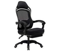 P9IDEDFH Mesh High Back Office Chair Ergonomic Swivel Recliner with Footrest Lifting Handrail Executive Computer Task Chair (Color : White)