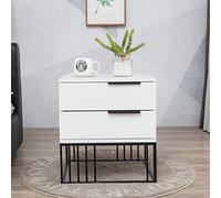 P9IDEDFH Modern Metal e Wood Rectangle Side Accent Living Room Storage Shelf End Table (Color : B)