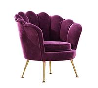 P9IDEDFH Nordic livingroom Chairs Single Sofa Small Apartment Living Room Leisure Fabric Sofa Bedroom Balcony Lazy Sofa Chair (Color : Purple)