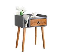 P9IDEDFH Nordic Solid Wood Bedside Table Simple Modern Bedroom Bedside Cabinet Storage Cabinet (Color : Right)