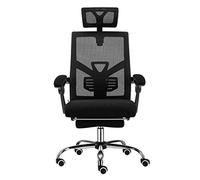 P9IDEDFH Office Chair-Ergonomic Office Desk Chair Adjustable Mesh Swivel Home Task Chairs with Padded Seat and Armrest (Color : Black)