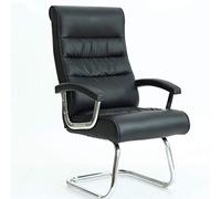 P9IDEDFH Office Chair High Back Large Seat PU Executive Computer Chair Ergonomic Bow Executive Chair and Stable (Color : Black Size : Cowhide)
