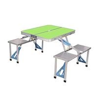 P9IDEDFH Outdoor Folding Table Chair Camping Aluminium Alloy Picnic Table Waterproof Folding Table Desk for Beach Table Camping (Color : White-Fruit peach5) (Gray)