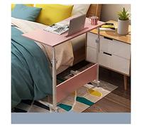 P9IDEDFH Portable Overbed Chair Table Height Adjustable PC Computer Desk Conference Room School Home Bedside Laptop Overbed Table (Color Elegant Maple Size 80 40CM)