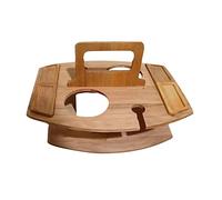 P9IDEDFH Portable Picnic Table Carry Handle Outdoor Folding Wine Table Removable Wine Glass Holder Folding Low Table (D 1)