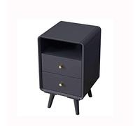 P9IDEDFH Pure Color Simple Bedside Table Mini Bedroom Furniture with Two Drawers Saving Space Bedside Table