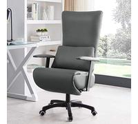 P9IDEDFH Reclining Boss Chair Ergonomic Office Chair Comfortable and Sedentary Computer Chair Home Back Seat (Color : Black)