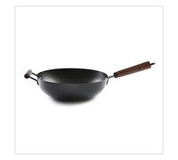 P9IDEDFH Sartén de hierro fundido para caldero, wok, sartén antiadherente para wok, pan, pizza, huevo, estufa de gas, sartén para panqueques para cocinar en el hogar (color: 32 cm) (34 cm)