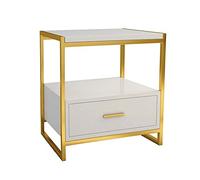 P9IDEDFH Simple Modern Mini Bedside Cupboard Economy Bedroom Nightstand Shelf Night Table Bedside Locker Small Storage Cabinet (Color : White)