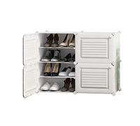P9IDEDFH Simple zapatero para el hogar, multicapa, plástico a prueba de polvo, gran capacidad, estante pequeño para zapatos
