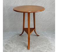 P9IDEDFH Solid Wood Small Round Table Coffee Table Simple Small Apartment Sofa Side Table Small Coffee Table (Color : Walnut, Size : 60x75cm) (Light Walnut 60x70cm)