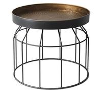 P9IDEDFH Style Living Room Sofa Side Corners a Few Retro and Wrought Iron Coffee Table (Size : 50 * 44.5CM)