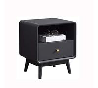 P9IDEDFH The Bedside Table is Simple and Modern Solid Wood Bedroom Bedside Table Four-Legged Design Fashion Mini Small Storage Bedside Table