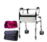 P9IDEDFH Walking Aid Medical Instruments - Asiento con ruedas para rehabilitación para discapacitados, 6 rondas de altura ajustable, para adultos mayores y discapacitados (con bolsa de almacenamiento