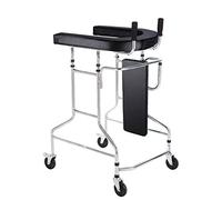 P9IDEDFH Walking Aid Medical Instruments - Soporte de pie para rueda de freno en forma de U para ajuste de altura y reposabrazos móvil para personas mayores con discapacidad, color azul (negro)