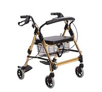 P9IDEDFH Walking Aid Walkers for Seniors with Seat Foldable and 4 Wheels Lightweight Folding Height Adjustable Adult Travel Walker for Seniors
