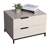 P9IDEDFH White Nightstand End Table with Storage Cabinet and Drawer Wooden Bedside Table Large Capacity Easy to Assemble