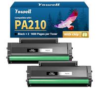 PA-210 PA210 Tóner Compatible con PANTUM PA-210 PA210 Tóner Compatible para PANTUM P2502W P2500W P2508W M6500NW M6500W M6550NW M6558NW M6508NW M6600FDW M6608FDW - 2 Negros, 1600 Páginas