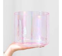 PA-DABAOO 6 Pulgadas Una Nota De Alquimia De Sonido De Alquimia, Tazón De Canto De Cristal Transparente De Luz Cósmica, Tazón De Sonido De Chakra De Cuarzo, Accesorios De Meditación,E