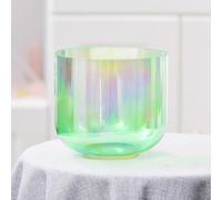 PA-DABAOO 6 Pulgadas Una Nota De Alquimia De Sonido De Alquimia, Tazón De Canto De Cristal Transparente De Luz Cósmica, Tazón De Sonido De Chakra De Cuarzo, Accesorios De Meditación,C