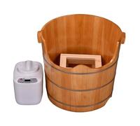 PA-DABAOO Bañera De Madera Para Baño De Asiento, Bañera Especial Para Mujeres Con Taburete De Baño Y Campana De Fumigación Para Todo El Cuerpo Y Máquina De Fumigación Y Válvula,66cm