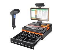 PA-DABAOO Caja Registradora Inteligente Todo En Uno, Terminal De Pago Para Tiendas Minoristas Con Impresora De 58 Mm, Monitor De Pantalla Táctil Pos De 15,6 Pulgadas,Upgrade