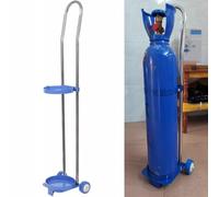 PA-DABAOO Cilindro De Gas De Acero Inoxidable Cilindro Fijo, Rejilla De Tanque De Cilindro Enrollable, Transportista De Carro De Carro De Cilindro De Oxígeno Para Hospitales Para Hospitales,15l