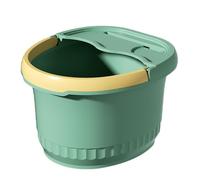 PA-DABAOO Cubo De Baño De Pies Portátiles, Bañera De Plástico Para El Baño, Cubo De Masaje De Pies, Bañera De Spa De Relajación De Los Pies, Cubo De Baño De Pie Grande Con Mango,Green s