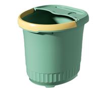 PA-DABAOO Cubo De Baño De Pies Portátiles, Bañera De Plástico Para El Baño, Cubo De Masaje De Pies, Bañera De Spa De Relajación De Los Pies, Cubo De Baño De Pie Grande Con Mango,Green l