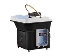 PA-DABAOO Equipo De Spa De Cabeza, Cuenca De Champú Con Ciclo De Agua, Equipo Termostático De La Cabeza Japonesa Spa Circulación De Agua Cadera De Champú,Negro