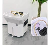PA-DABAOO Equipo De Spa De Cabeza Japonesa Con Tanque De Almacenamiento De Agua De 120 Litros, Equipo De Spa De Cabezal De Circulación De Agua, Reposacabezas Ajustable