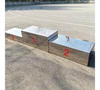 PA-DABAOO Juego De Podio Apilable De Acero Inoxidable para Ganadores, Soporte De Podio para Deportes Al Aire Libre De Metal para Primer Segundo Y Tercer Lugar, Plataforma De Premios