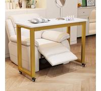 PA-DABAOO Mesa De Manicura Con Ruedas, Escritorio Portátil Para Uñas Con Rueda Universal, Estación De Trabajo De Una Sola Capa Para Salón De Belleza, Estación De Trabajo,B