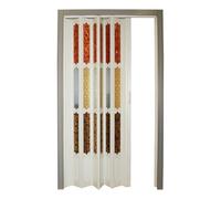 PA-DABAOO Puerta Plegable De Acordeón De Estilo Francés, Puertas Plegables Corredizas con Cerradura Y Manija, Puerta Plegable Interior De PVC Resistente para Armarios,23x80in(58.4x203.2cm)