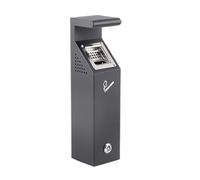 PA-DABAOO Recipiente Metálico para Colillas De Cigarrillos De Pared, Contenedor De Basura Comercial para Cigarrillos, Cenicero De Pie para Exteriores, Cenicero De Balcón Resistente Al Viento.,E