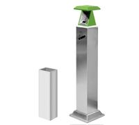 PA-DABAOO Recipientes Comerciales para Colillas, Contenedor De Basura Vertical para Exteriores, Cenicero Metálico para Puros, Contenedor para Colillas De Exterior.,Verde