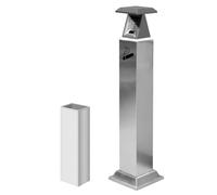 PA-DABAOO Recipientes Comerciales para Colillas, Contenedor De Basura Vertical para Exteriores, Cenicero Metálico para Puros, Contenedor para Colillas De Exterior.,Gris