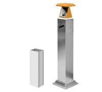 PA-DABAOO Recipientes Comerciales para Colillas, Contenedor De Basura Vertical para Exteriores, Cenicero Metálico para Puros, Contenedor para Colillas De Exterior.,Naranja