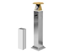 PA-DABAOO Recipientes Comerciales para Colillas, Contenedor De Basura Vertical para Exteriores, Cenicero Metálico para Puros, Contenedor para Colillas De Exterior.,Amarillo