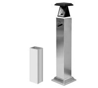 PA-DABAOO Recipientes Comerciales para Colillas, Contenedor De Basura Vertical para Exteriores, Cenicero Metálico para Puros, Contenedor para Colillas De Exterior.,Negro
