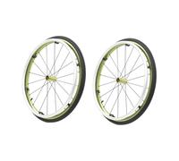 PA-DABAOO Rueda Trasera De Repuesto Para Silla De Ruedas, Rueda De 24X1", Anillo De Empuje Ampliado De Aleación De Aluminio, Juego De Ruedas Grandes, Accesorios Para Sillas,Verde
