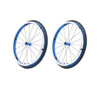 PA-DABAOO Rueda Trasera De Repuesto Para Silla De Ruedas, Rueda De 24X1", Anillo De Empuje Ampliado De Aleación De Aluminio, Juego De Ruedas Grandes, Accesorios Para Sillas,Azul